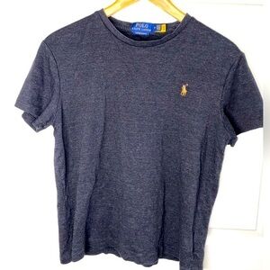 Polo by Ralph Lauren Women’s Dark Gray Short Sleeve Tee, Tshirt Everyday Casual